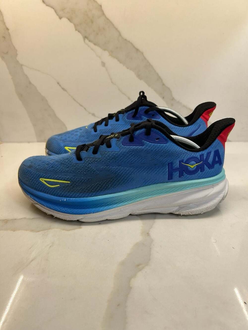 Hoka Men's Clifton 9 Running Shoes - Virtual Blue/Cerise (Size: 11)